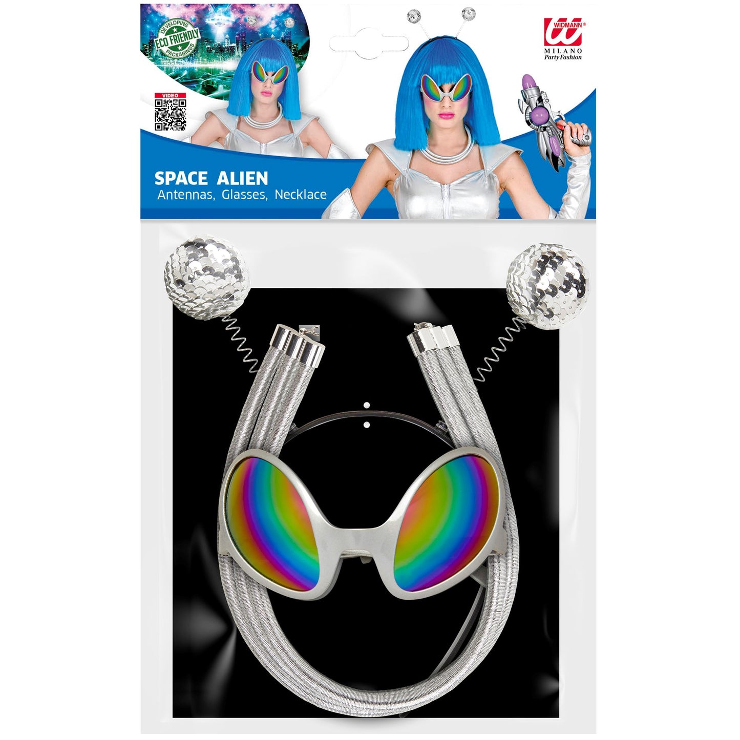 "ALIEN" (Antenne, Brille, Kette) – Detailansicht