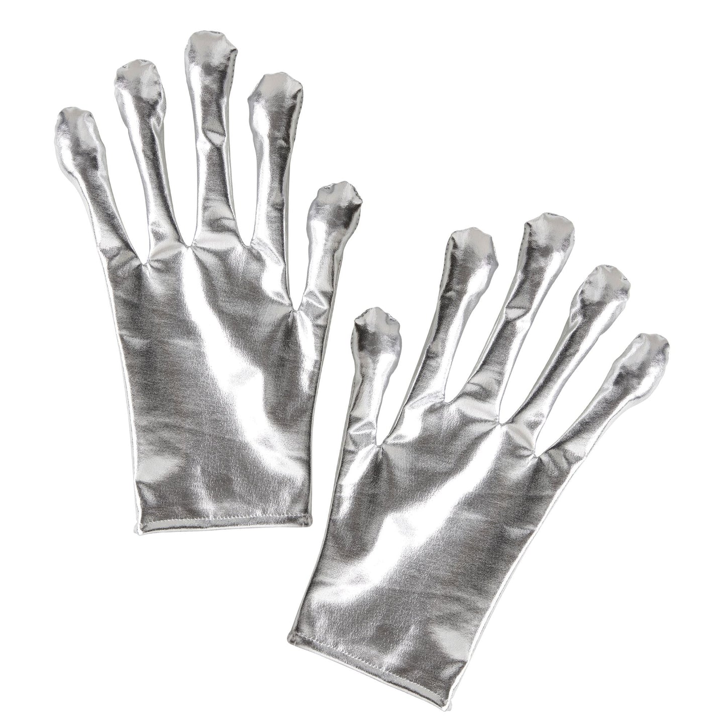 "ALIEN HANDSCHUHE SILBER METALLISCH" – Vorderansicht