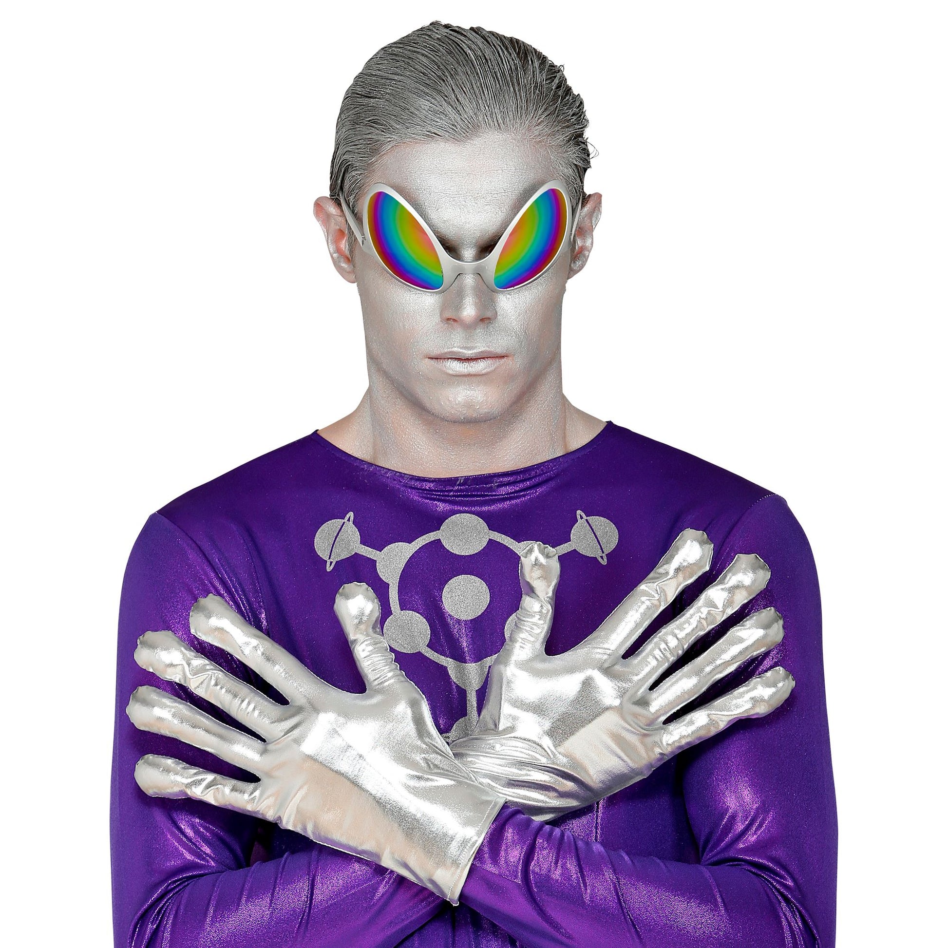 "ALIEN HANDSCHUHE SILBER METALLISCH" – Ansicht 5