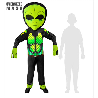 "ALIEN" (Overall, Riesenmaske) – Vorderansicht