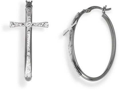 AMEN CERCHIO E CROCE BLACK OROVNB Schmuck Schwarz Silver 925°