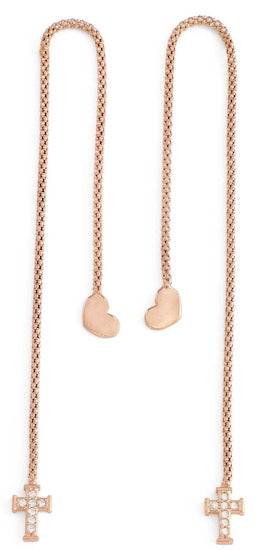 AMEN CUORE CROCE CRISTALLI ROSE GOLD OABR2 Schmuck Gold Silver 925°