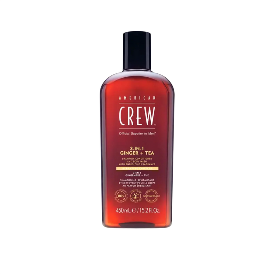 American Crew 3-in-1 Tea Tree Shampoo Spülung Duschgel mit Ingwer 450 ml