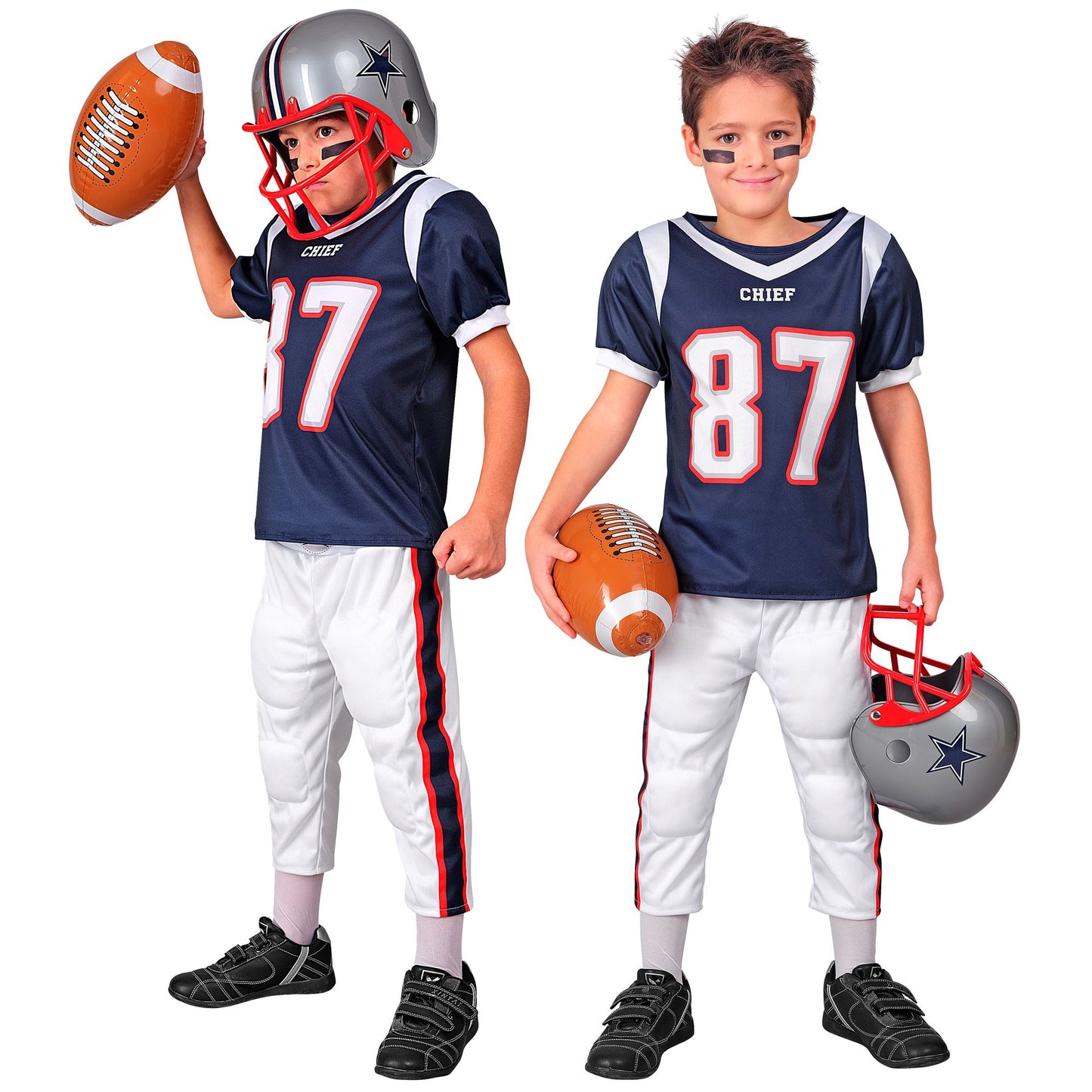 "AMERICAN FOOTBALL PLAYER" (Gefüttertes Oberteil, gefütterte Hose) – Detailansicht