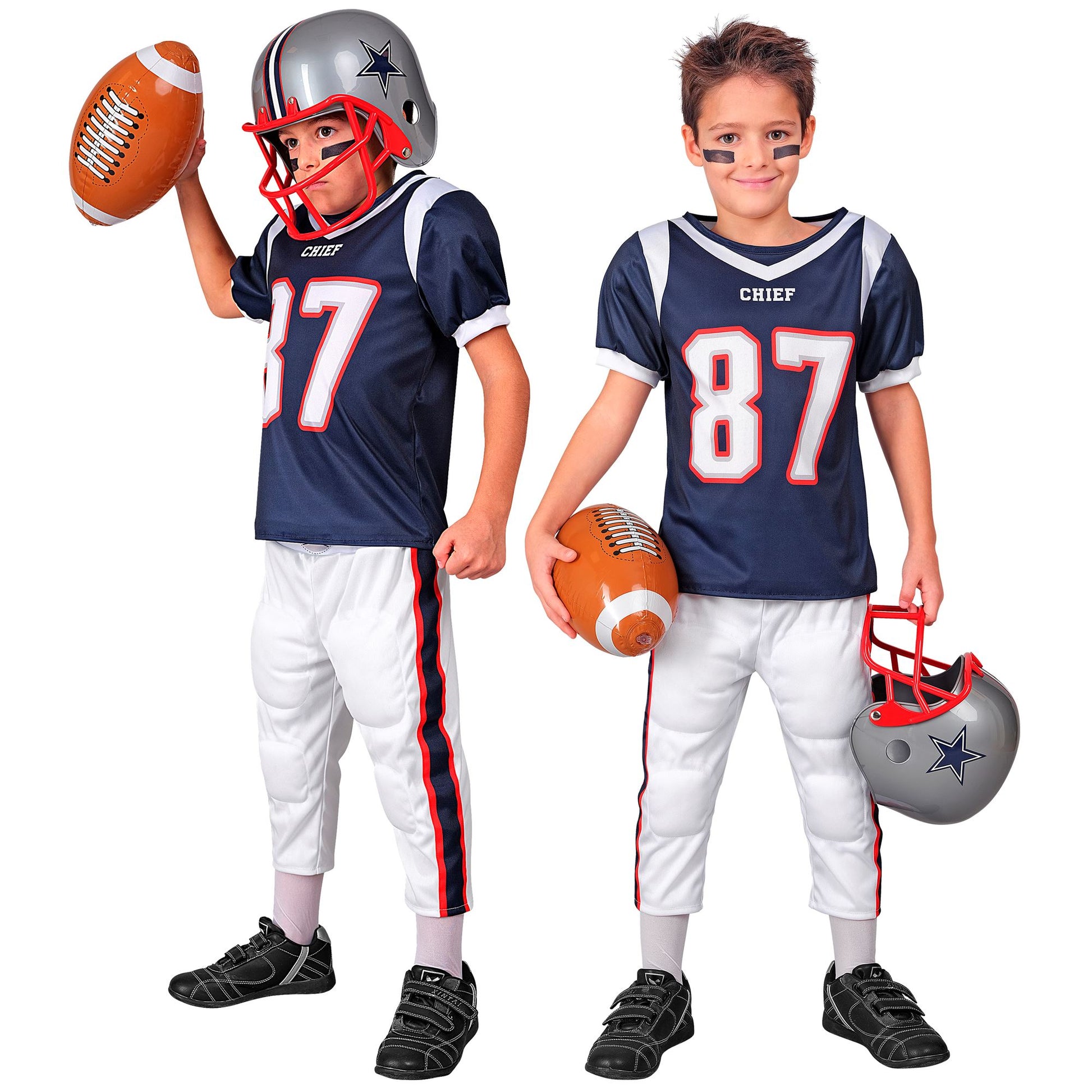 "AMERICAN FOOTBALL PLAYER" (Gefüttertes Oberteil, gefütterte Hose) – Detailansicht