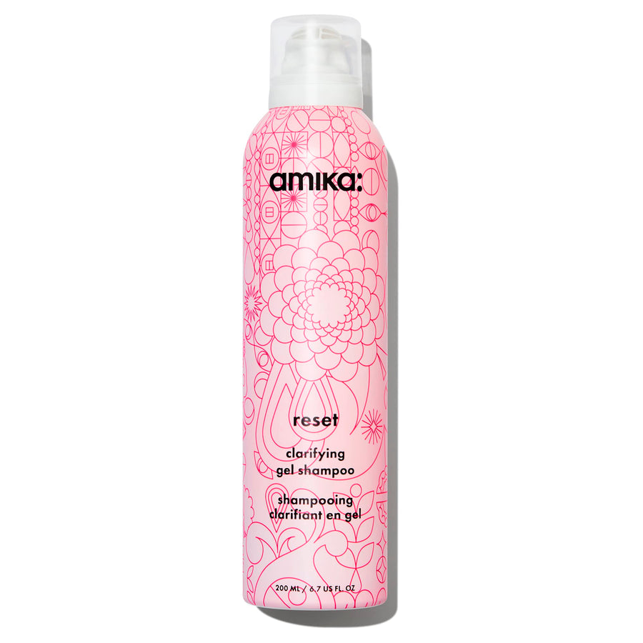 AMIKA Reset Clarifying Gel Shampoo 200 ml Flasche mit Schaum