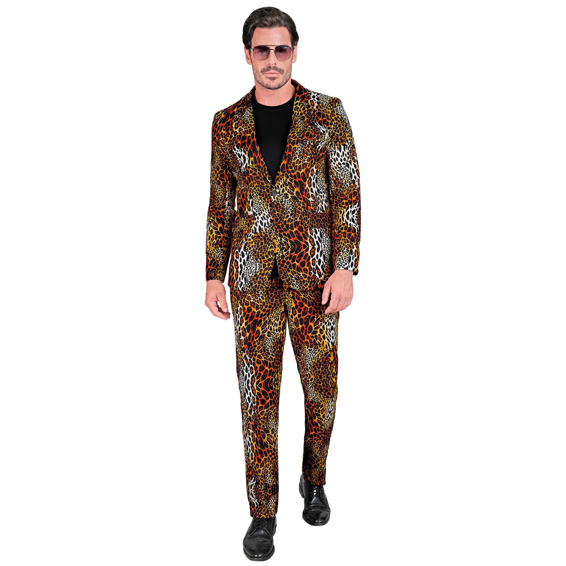 "ANIMAL PRINT LEOPARD PARTY FASHION ANZUG" (Jackett, Hose) – Detailansicht