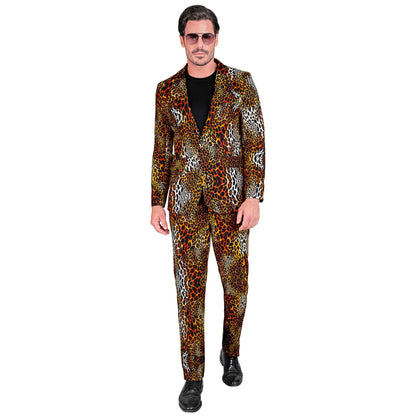 "ANIMAL PRINT LEOPARD PARTY FASHION ANZUG" (Jackett, Hose) – Detailansicht