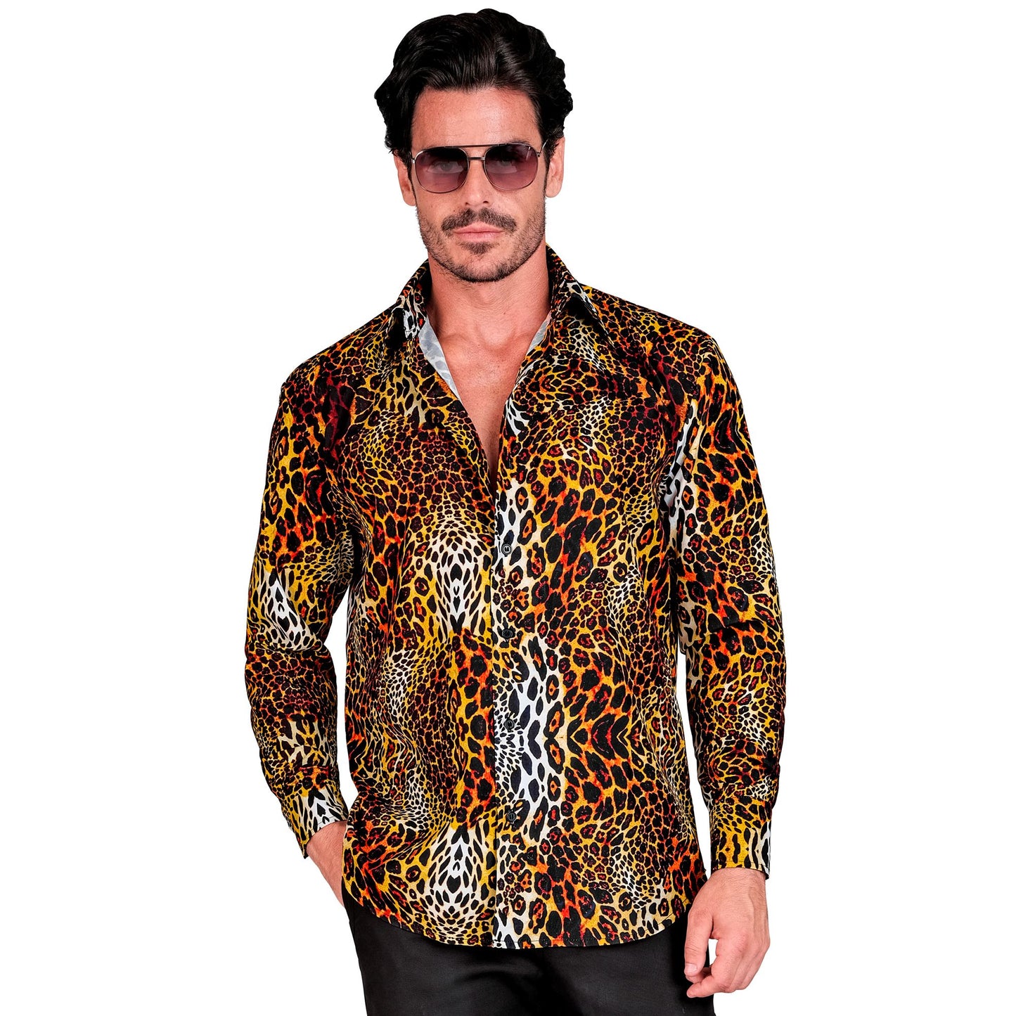 "ANIMAL PRINT LEOPARD PARTY FASHION HEMD" (Hemd) – Detailansicht