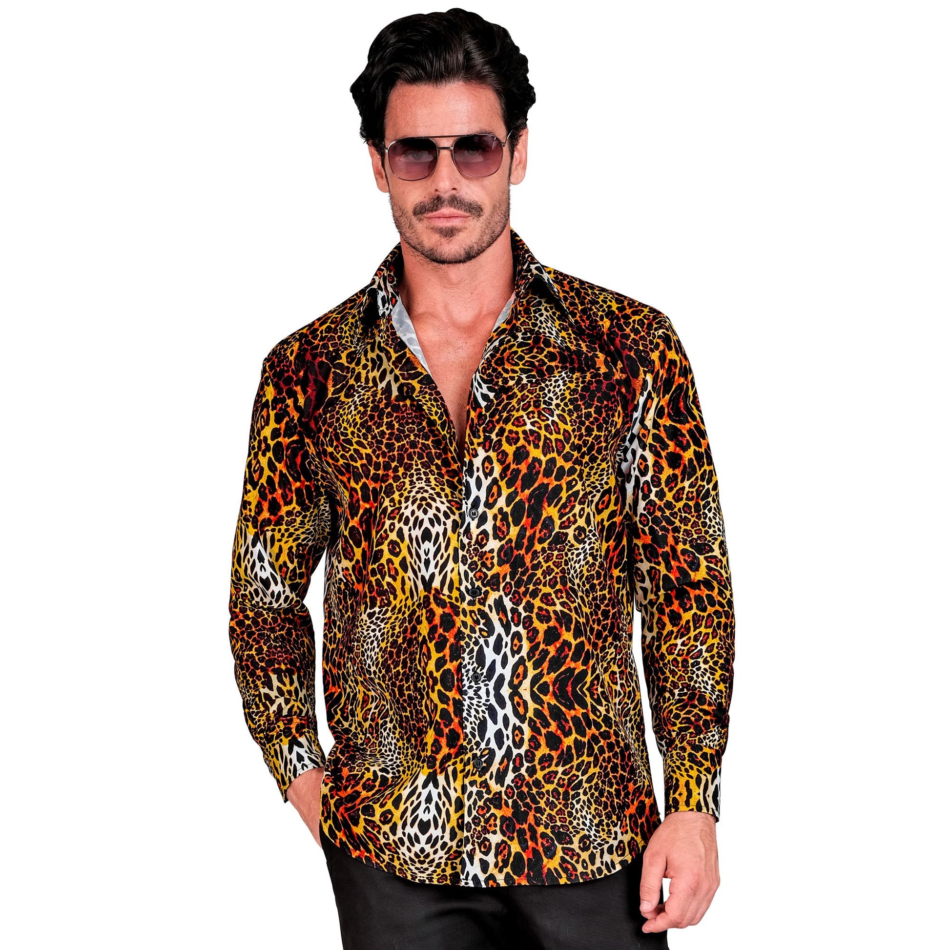 "ANIMAL PRINT LEOPARD PARTY FASHION HEMD" (Hemd) – Detailansicht