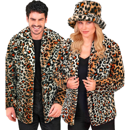 "ANIMALIER LEOPARDENMUSTER PLÜSCHJACKE" – Vorderansicht