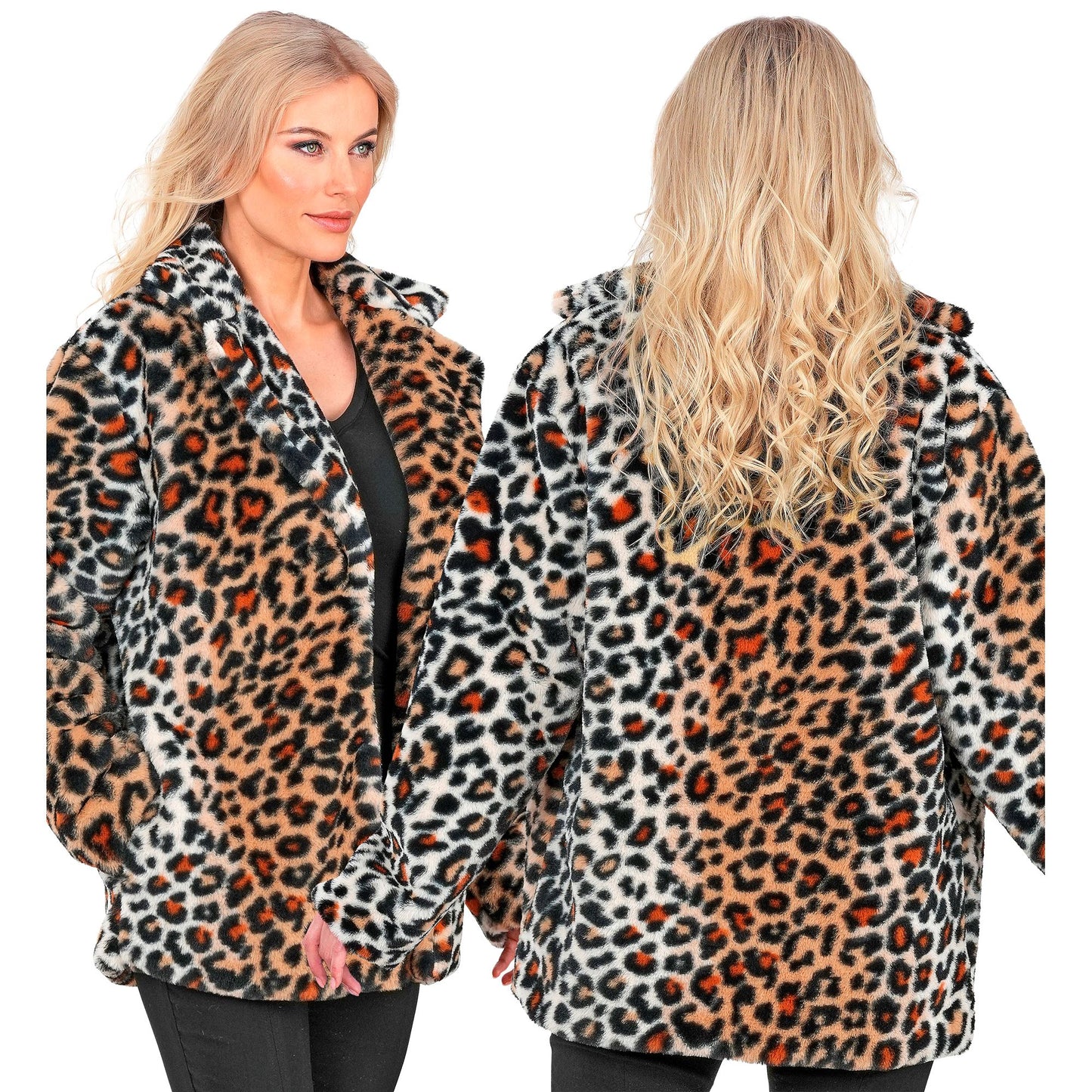 "ANIMALIER LEOPARDENMUSTER PLÜSCHJACKE" – Detailansicht