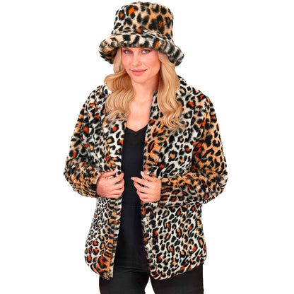 "ANIMALIER LEOPARDENMUSTER PLÜSCHJACKE" – Ansicht 4