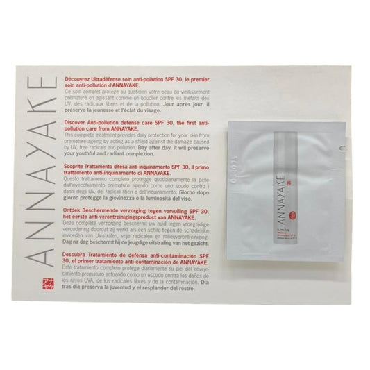 Annayake Annayake, Ultratime, Antiverschmutzung, Sahne, Für das Gesicht, SPF 30, 1 ml *Muster Sample