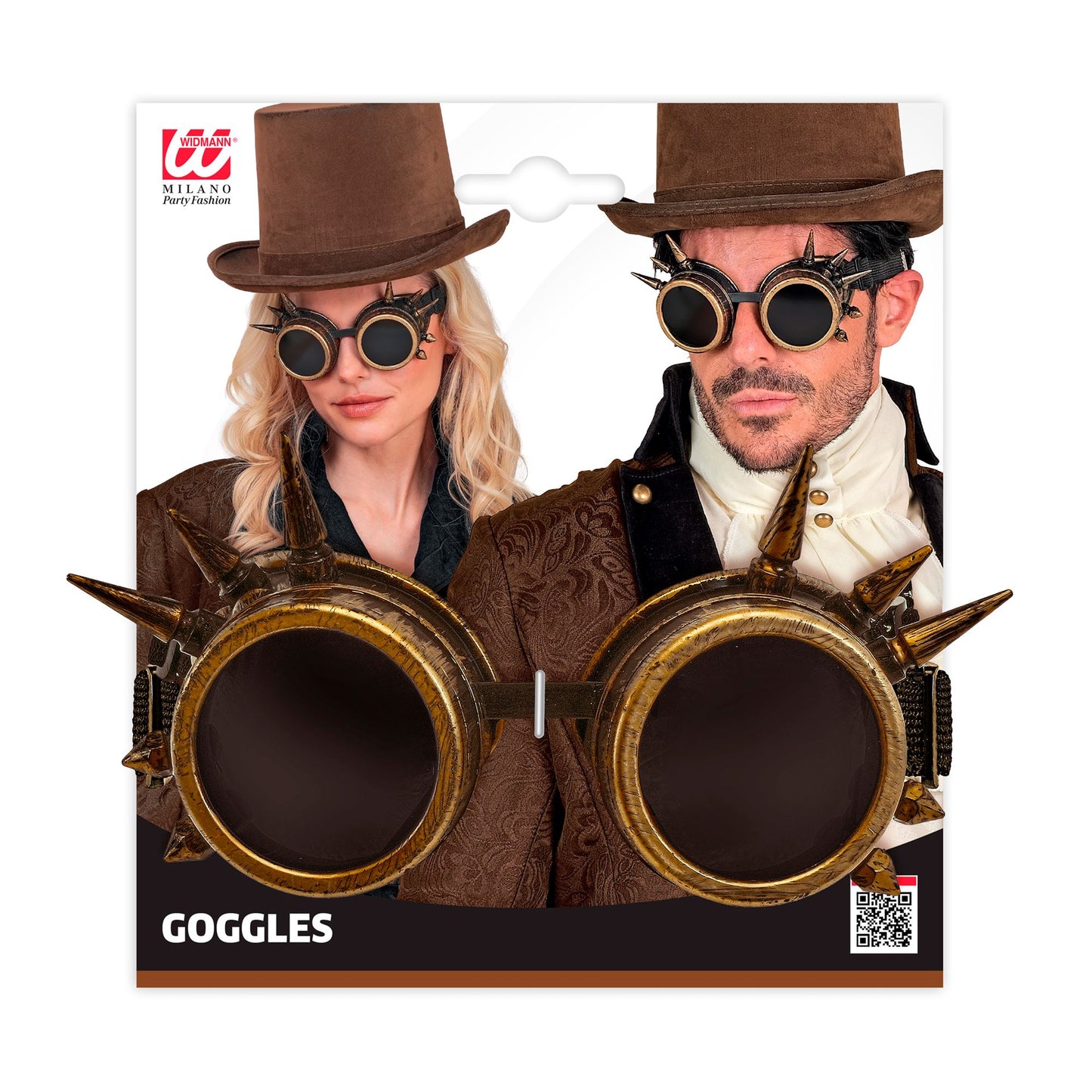 "ANTIK GOLDENE STEAMPUNK BRILLE MIT STACHELN" – Detailansicht