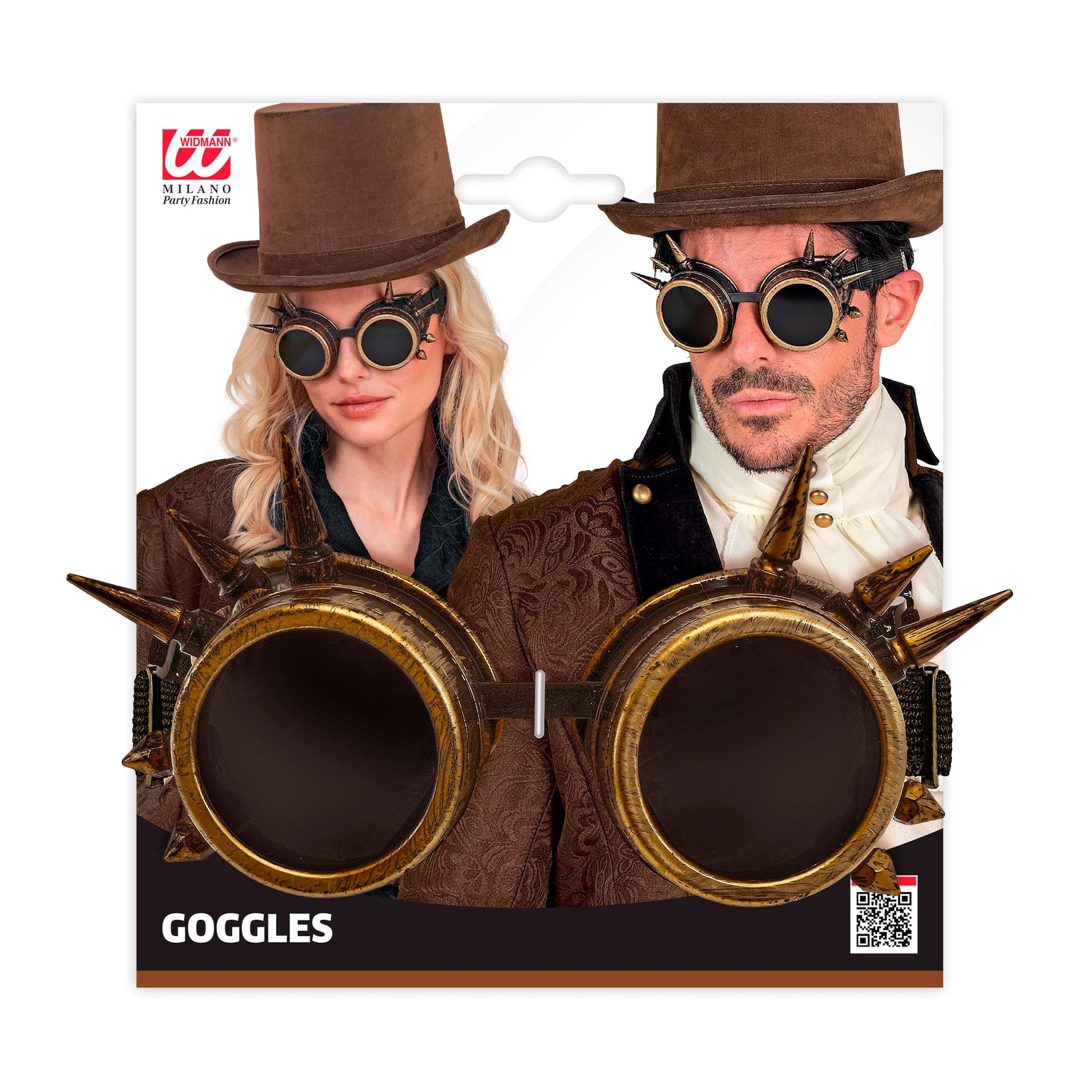 "ANTIK GOLDENE STEAMPUNK BRILLE MIT STACHELN" – Detailansicht