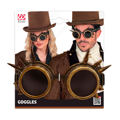 "ANTIK GOLDENE STEAMPUNK BRILLE MIT STACHELN" – Detailansicht