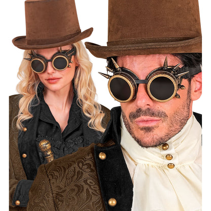 "ANTIK GOLDENE STEAMPUNK BRILLE MIT STACHELN" – Ansicht 3