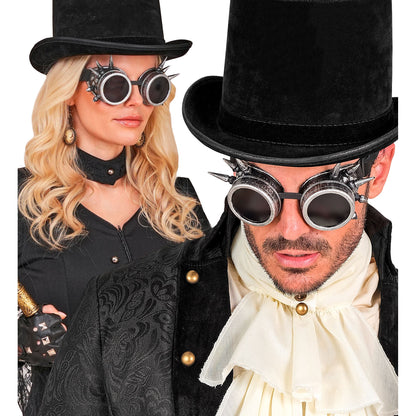 "ANTIK SILBERNE STEAMPUNK BRILLE MIT STACHELN" – Ansicht 3