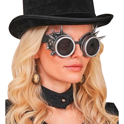 "ANTIK SILBERNE STEAMPUNK BRILLE MIT STACHELN" – Ansicht 4