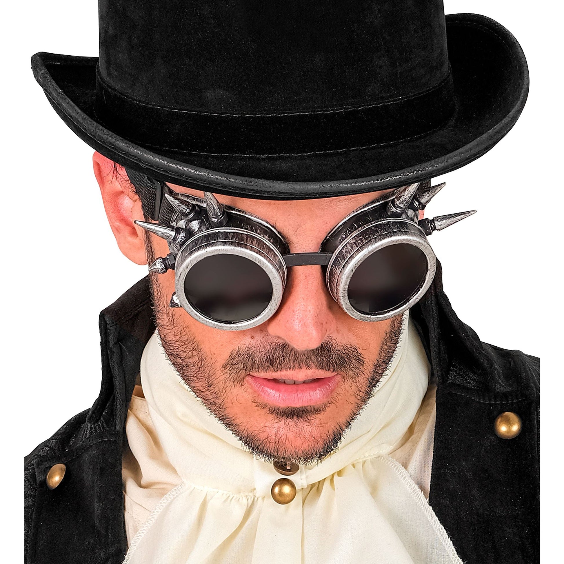 "ANTIK SILBERNE STEAMPUNK BRILLE MIT STACHELN" – Ansicht 5