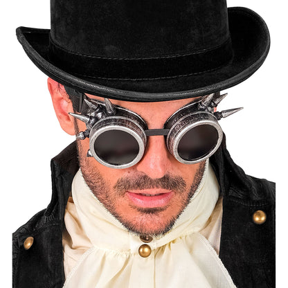 "ANTIK SILBERNE STEAMPUNK BRILLE MIT STACHELN" – Ansicht 5
