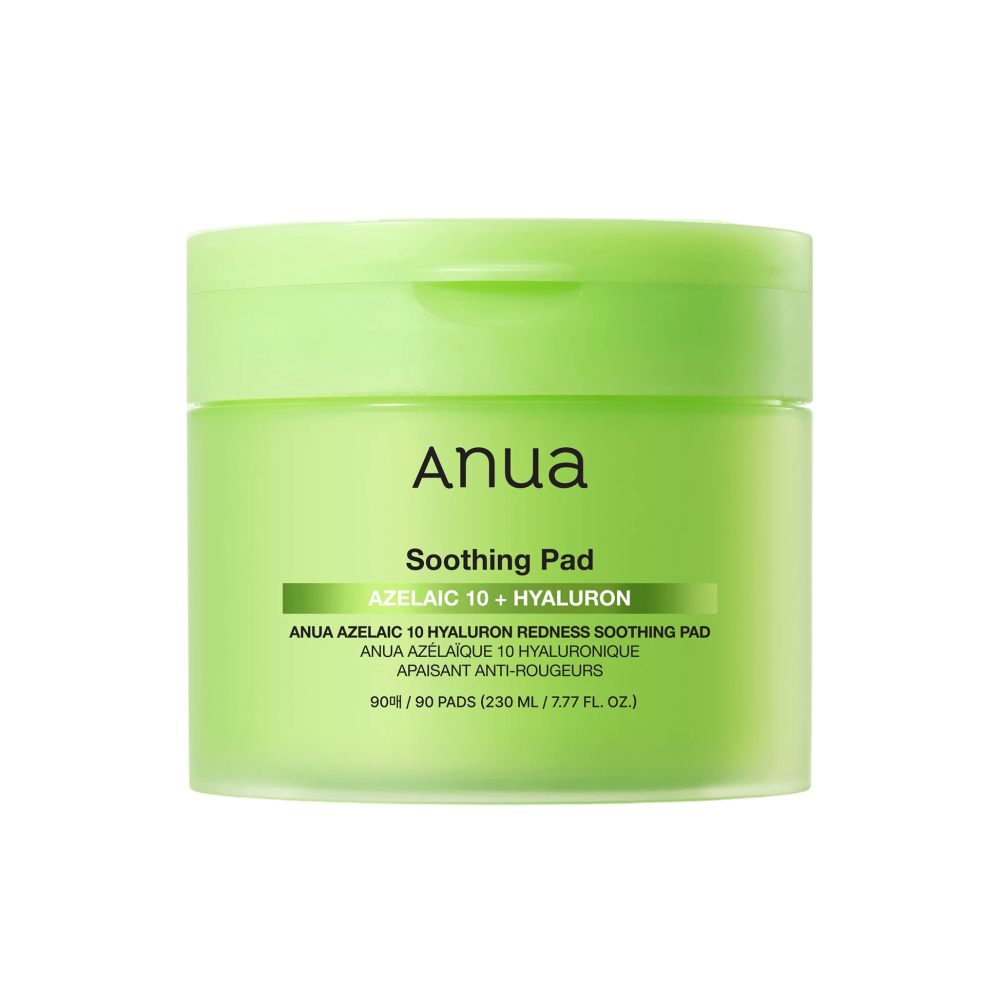 Anua Anua, Azelaic Acid 10, Azelainsäure 10 + Hyaluron, Beruhigend gegen Rötungen, Peel-Off Pads, 90 st. Regular