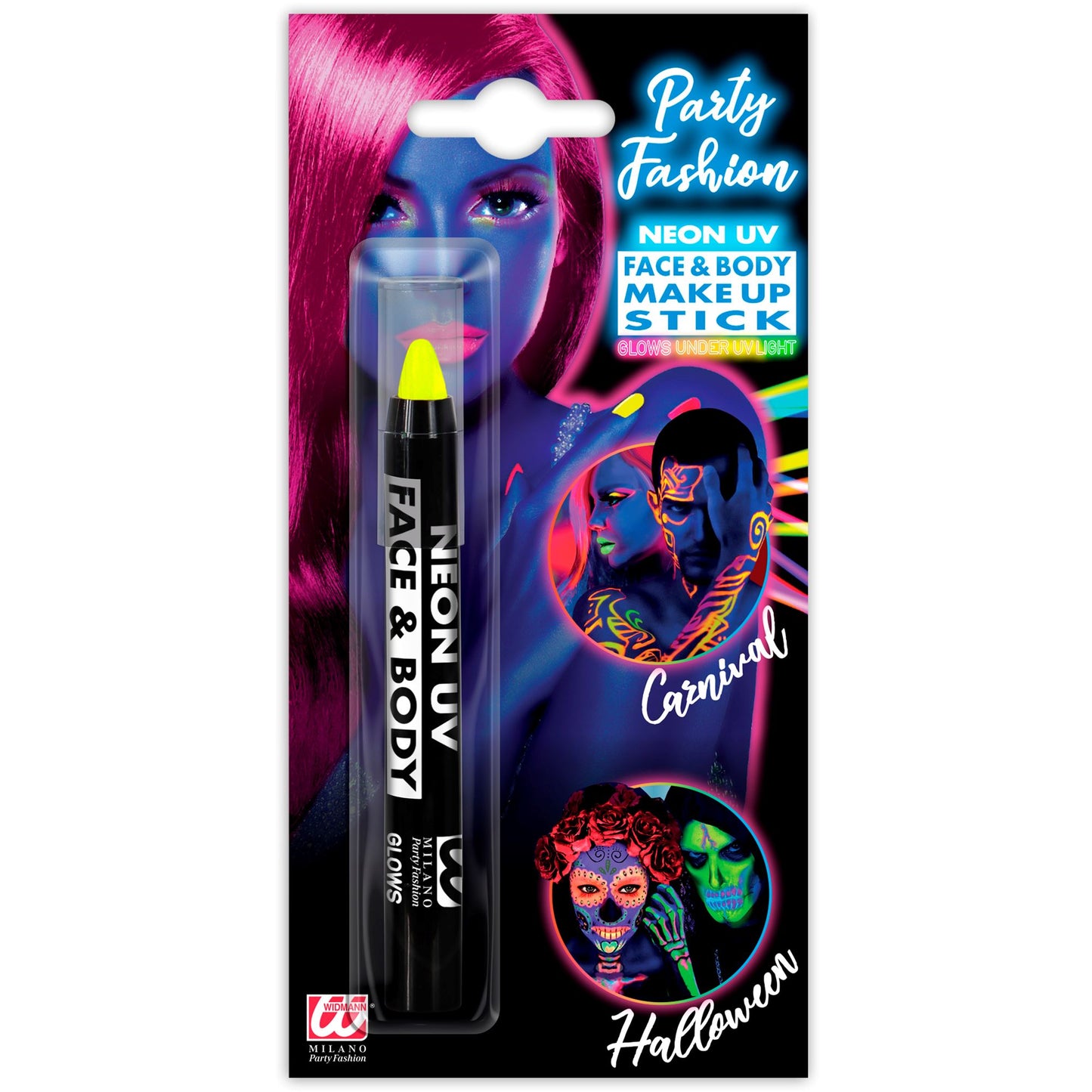 "AQUA SCHMINKSTIFTE NEON GELB" - 3,5 ml – Vorderansicht