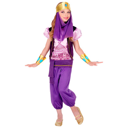 "ARABISCHE PRINZESSIN" (Bluse mit Weste, Hose, Gürtel, Armbänder, Kopfschmuck mit Schleier) – Ansicht 3