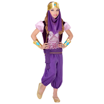"ARABISCHE PRINZESSIN" (Bluse mit Weste, Hose, Gürtel, Armbänder, Kopfschmuck mit Schleier) – Ansicht 4
