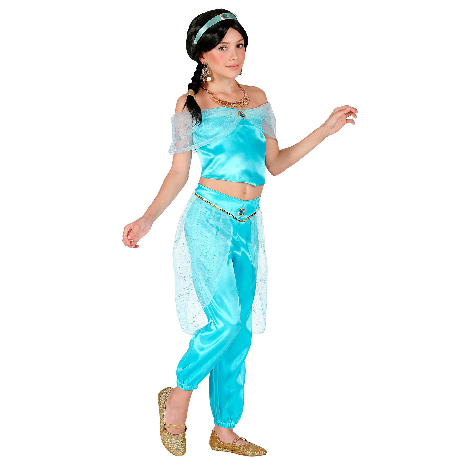 "ARABISCHE PRINZESSIN" (Top, Hose, Kopfband) – Vorderansicht