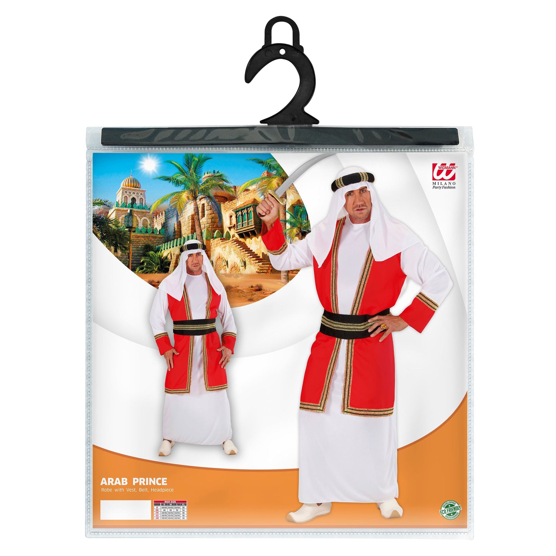 "ARABISCHER PRINZ" (Tunika mit Weste, Gürtel, Kopfbedeckung) – Ansicht 3