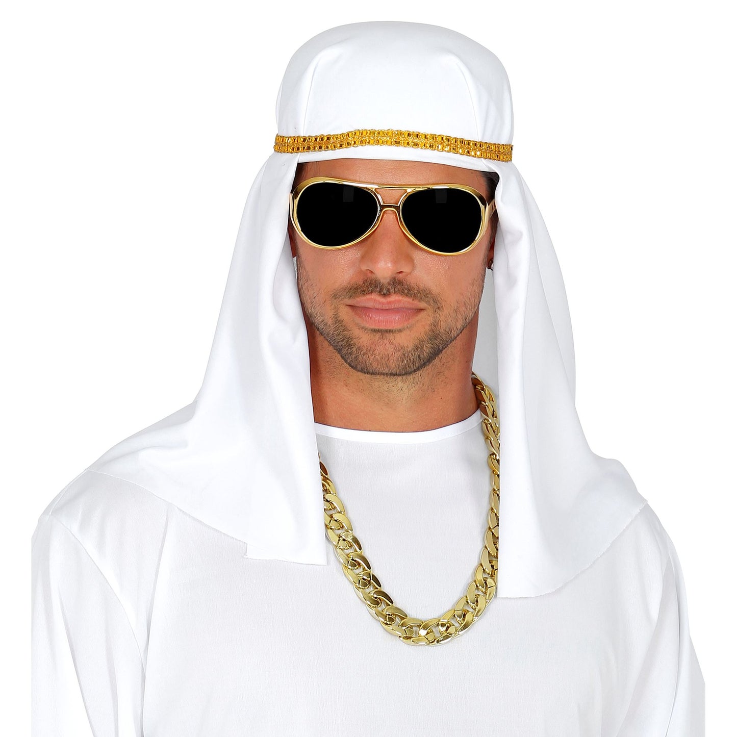 "ARABISCHER SCHEICH" (Kopftuch, Kette, Brille) – Ansicht 3