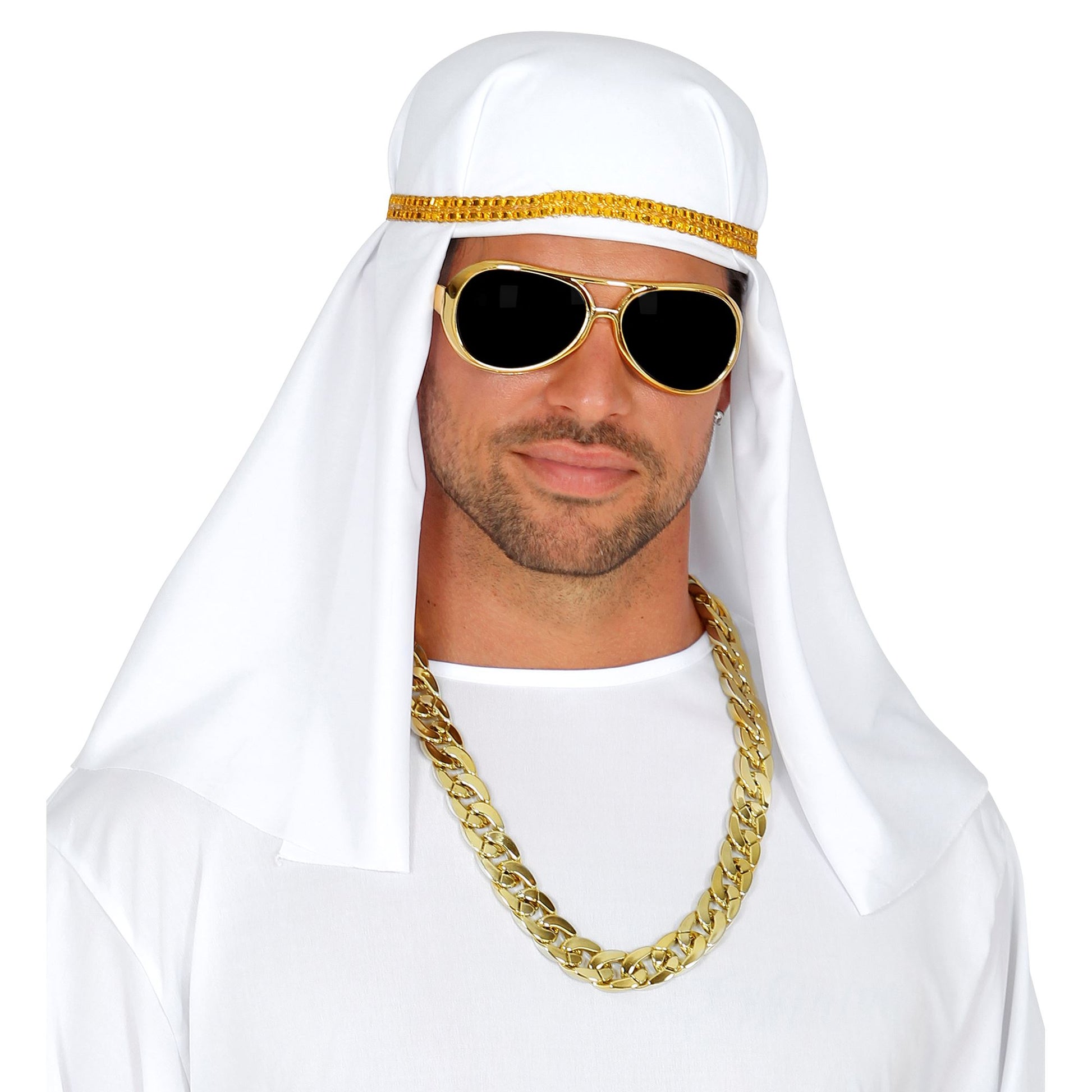 "ARABISCHER SCHEICH" (Kopftuch, Kette, Brille) – Ansicht 4