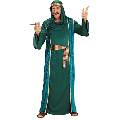 "Arabischer Scheich" (Robe - Lange Weste - Gürtel - Kopftuch) – Vorderansicht