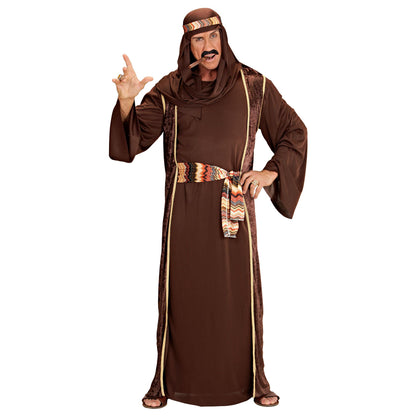 "Arabischer Scheich" (Robe - Lange Weste - Gürtel - Kopftuch) – Vorderansicht