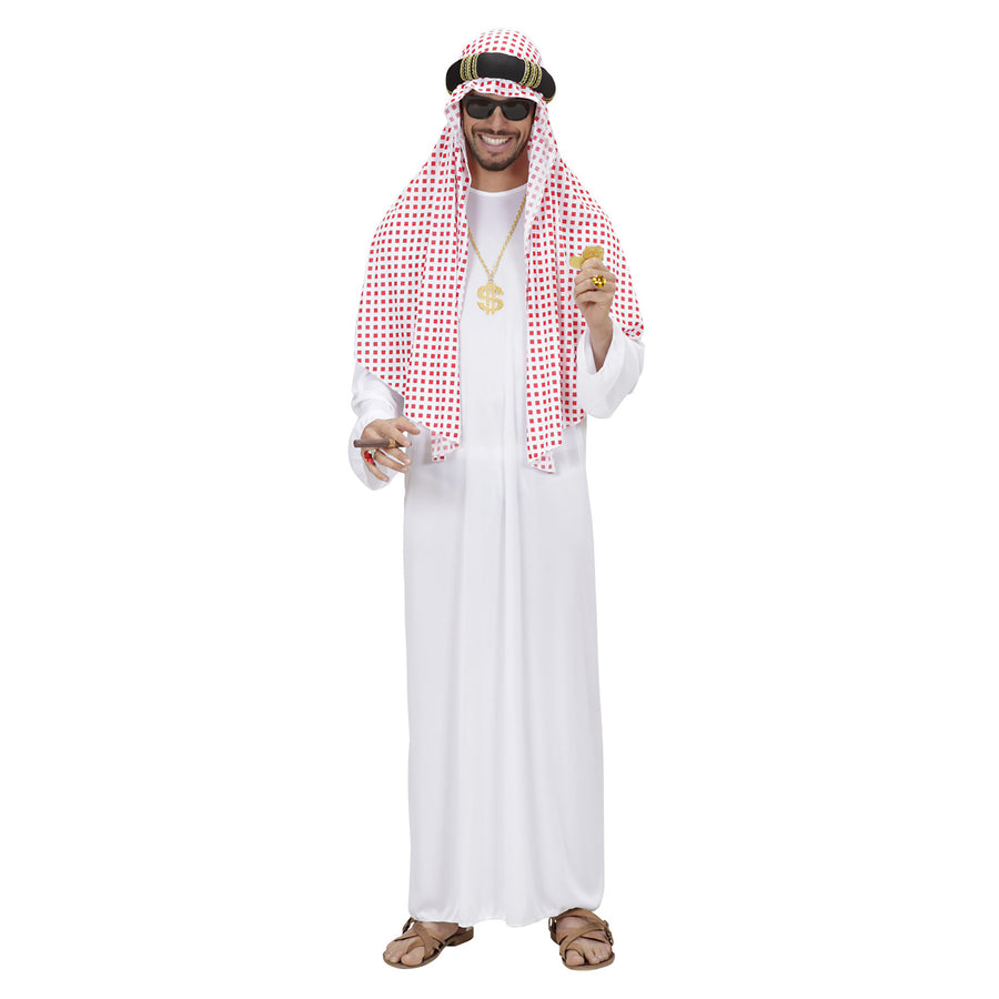 "ARABISCHER SCHEICH" (Tunika, Kopfbedeckung) – Vorderansicht
