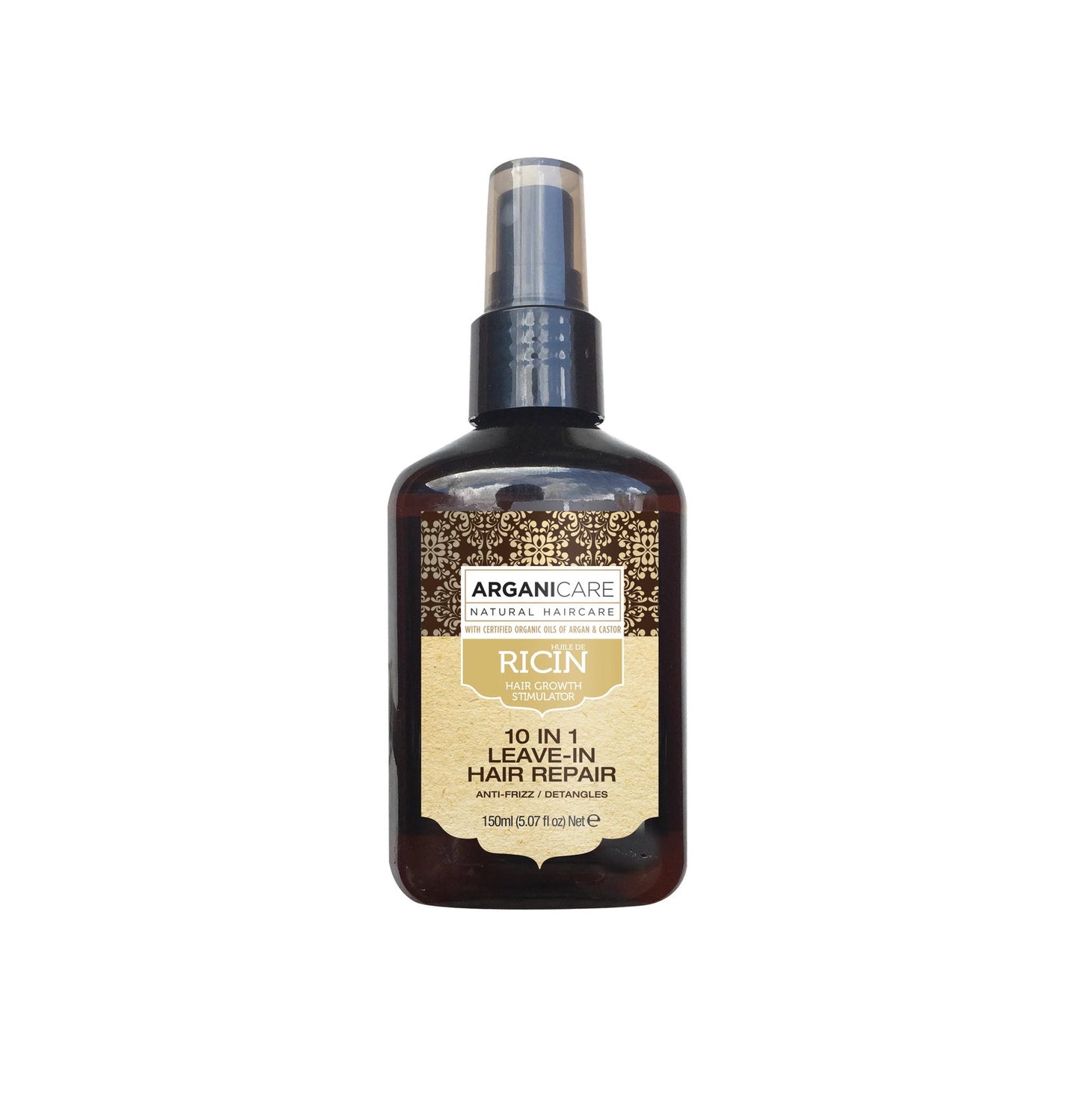 Arganicare, 10 in 1 Ricin, Leave-In Conditioner, Detangling & Anti-Frizz, 150 ml