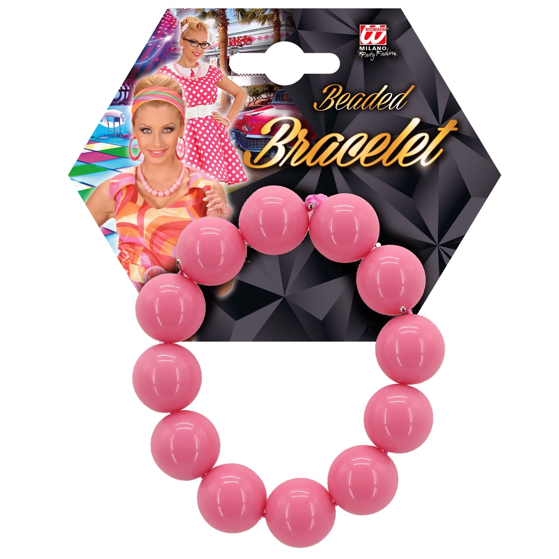 "ARMBAND 70ER JAHRE" pink – Detailansicht