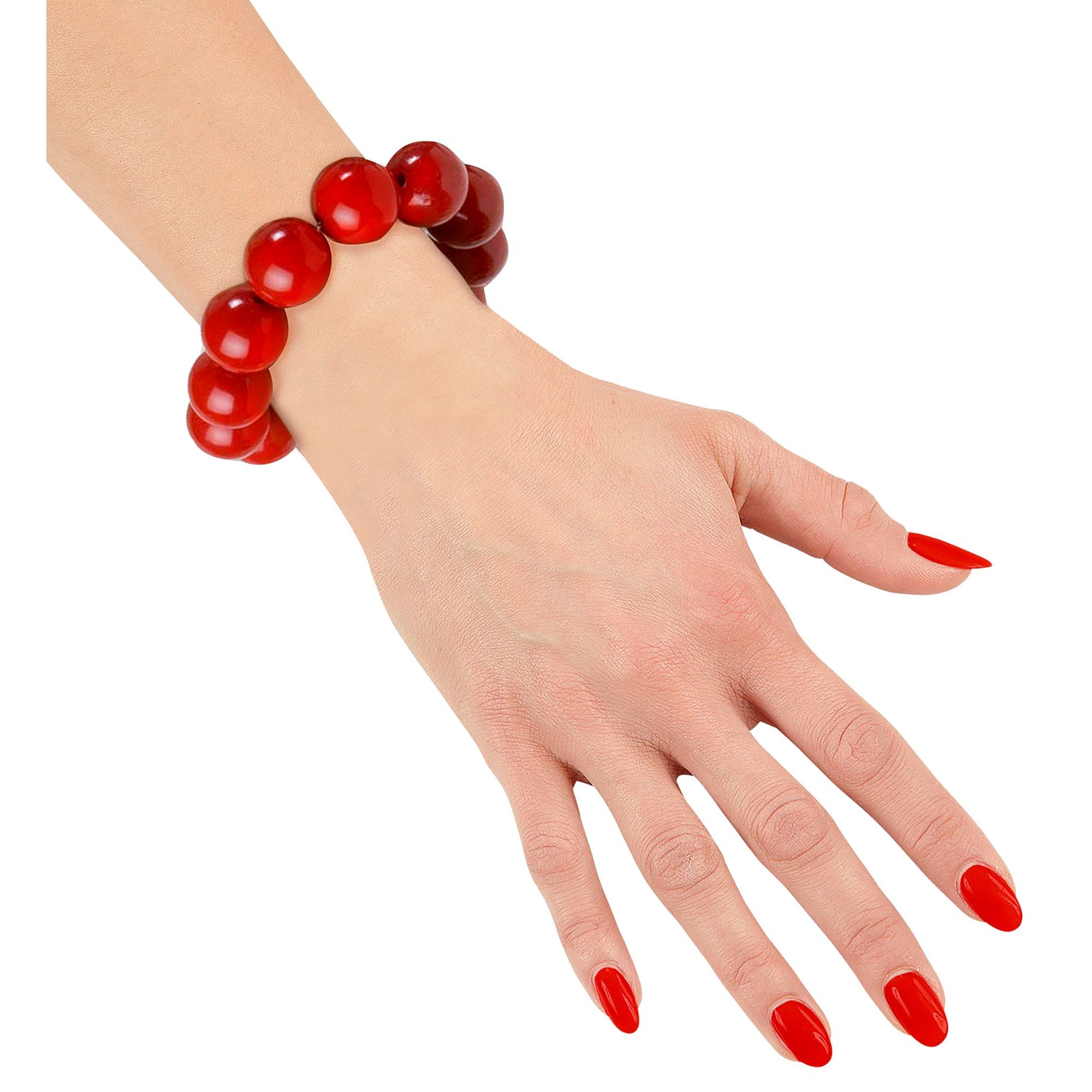 "ARMBAND 70ER JAHRE" rot – Vorderansicht