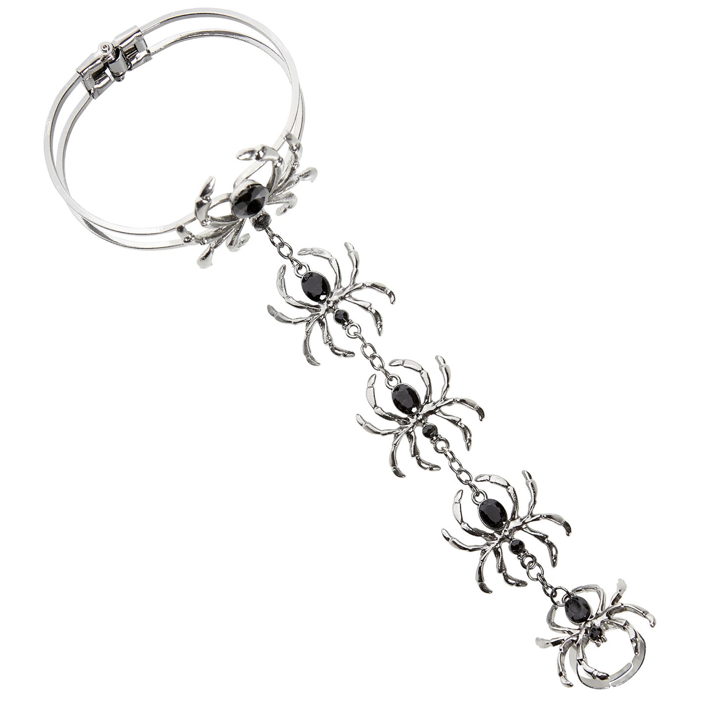 "ARMBAND MIT SPINNENRING" – Vorderansicht