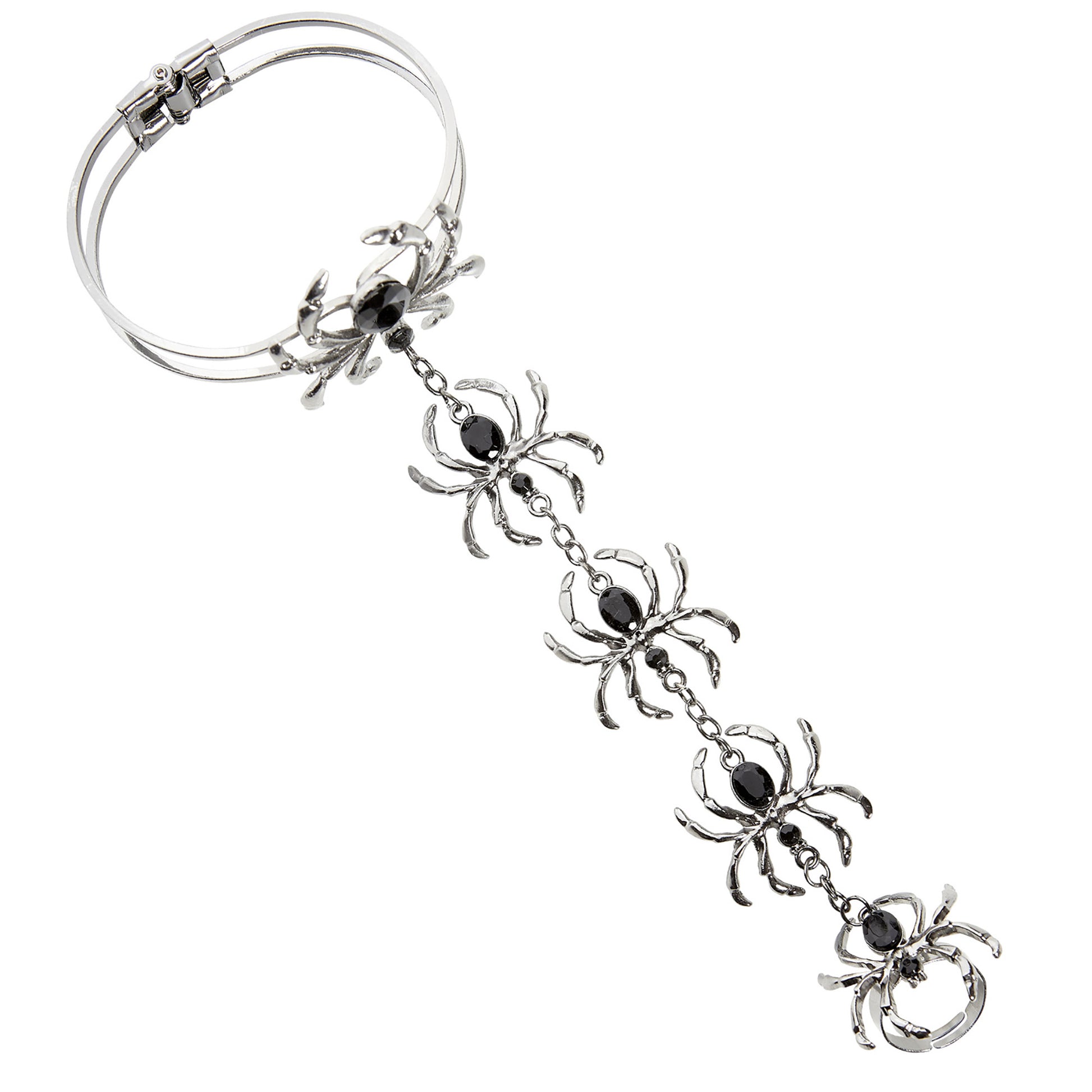 "ARMBAND MIT SPINNENRING" – Vorderansicht
