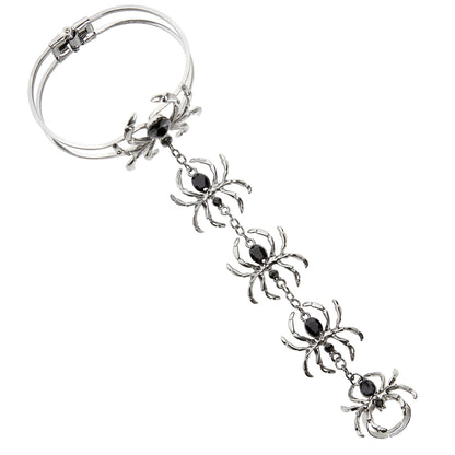 "ARMBAND MIT SPINNENRING" – Vorderansicht