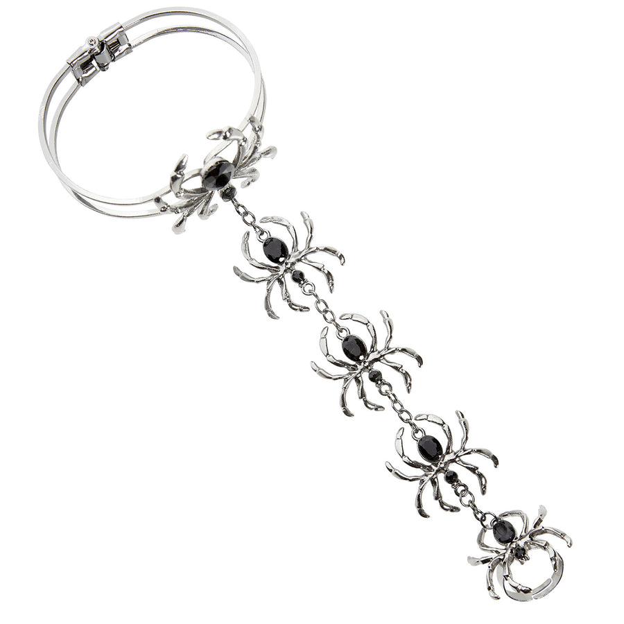"ARMBAND MIT SPINNENRING" – Vorderansicht
