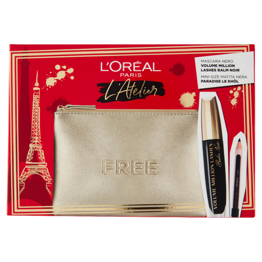 L`Oreal Paris Schminkset Atelier Kit Set L'Oreal Paris: Volume Million Lashes, Volumizing & Lengthening, Mascara, Black, 8.9 
