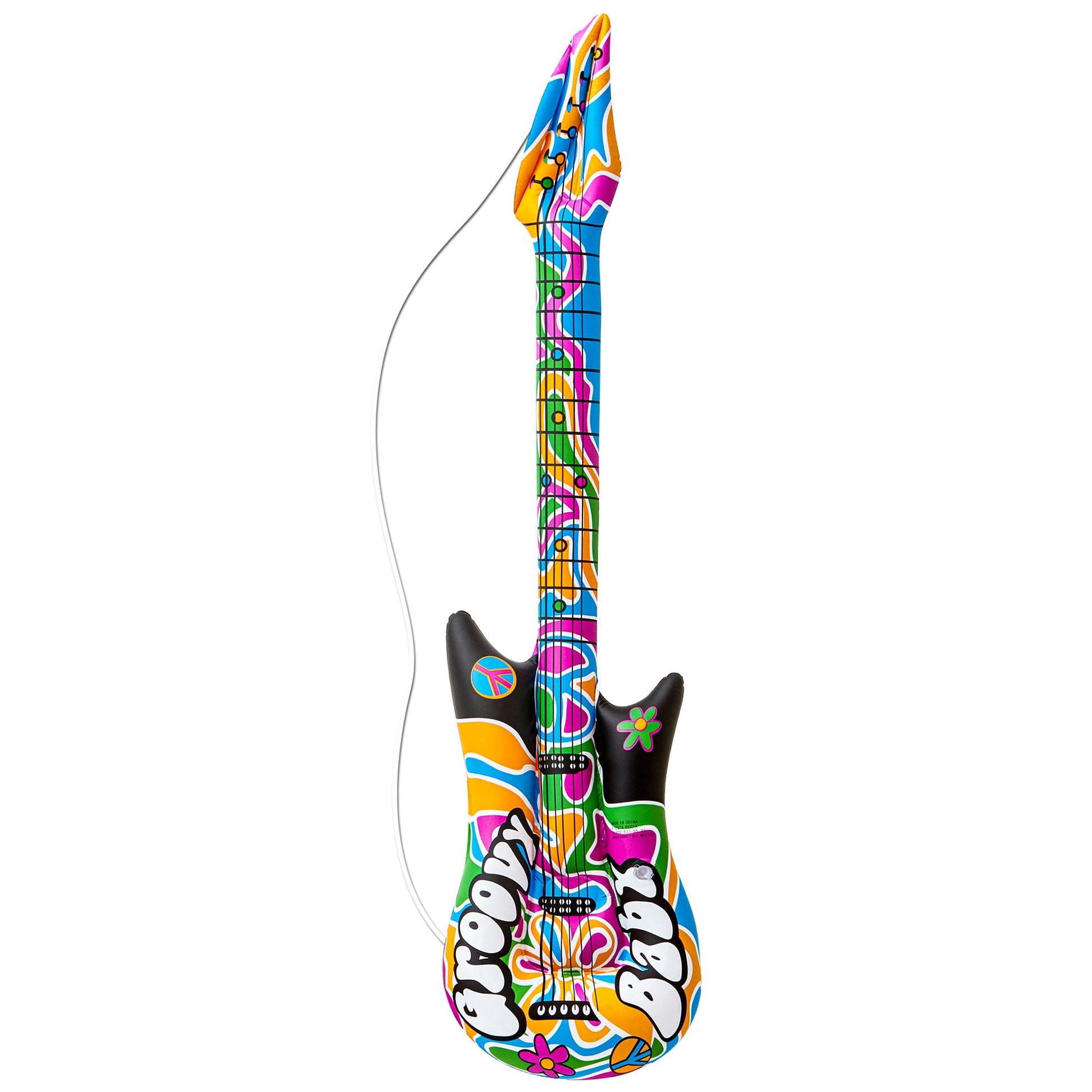 "AUFBLASBARE GITARRE GROOVY" 105 cm – Vorderansicht