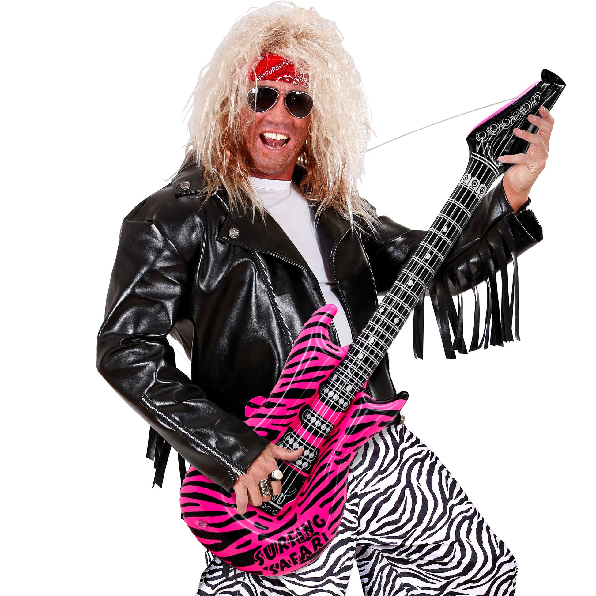 "AUFBLASBARE GITARRE IN PINKEM ZEBRAMUSTER" 105 cm – Ansicht 3