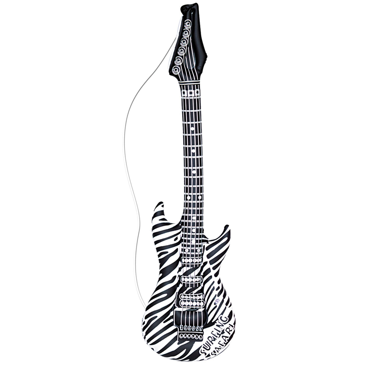 "AUFBLASBARE GITARRE IN ZEBRAMUSTER" 105 cm – Vorderansicht