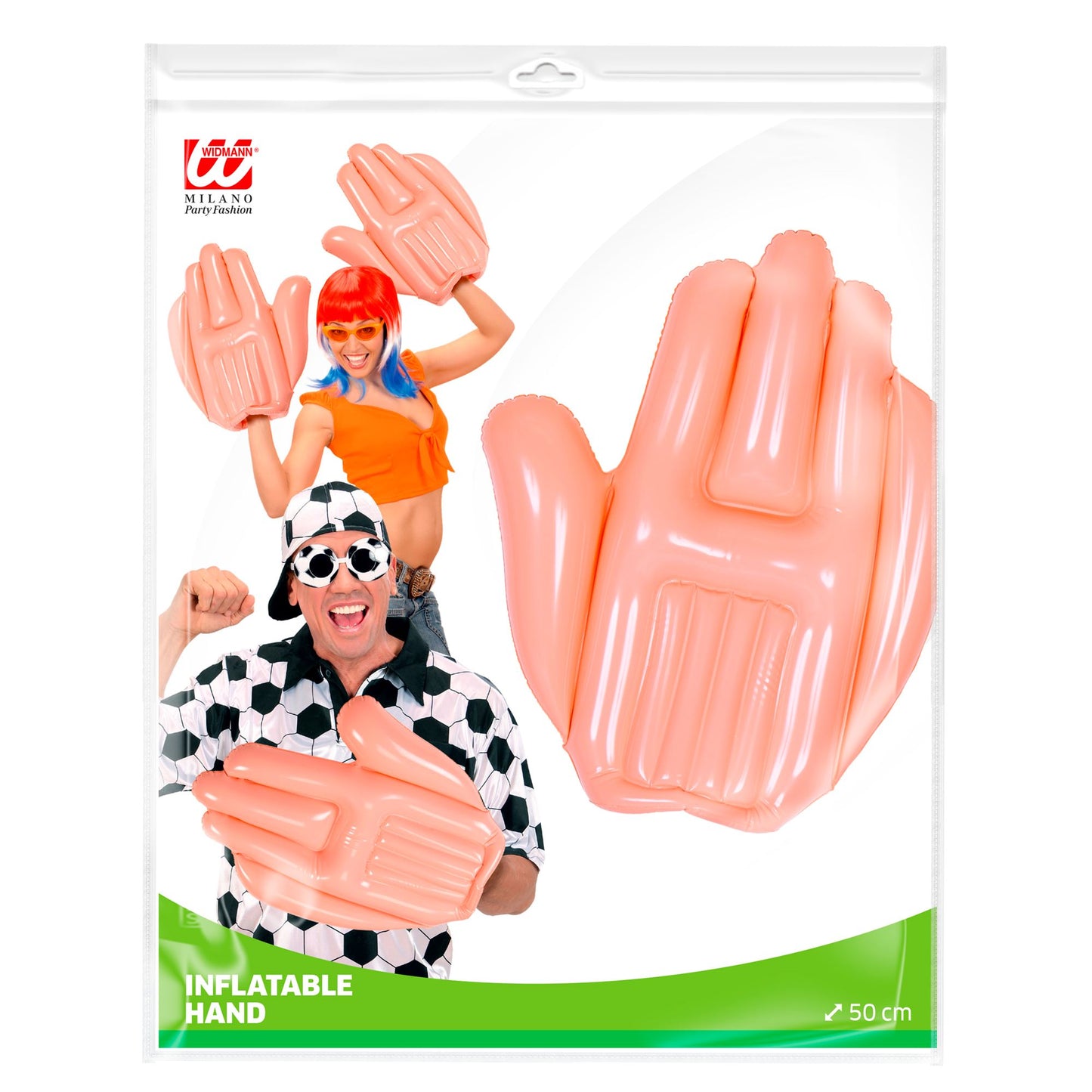 "AUFBLASBARE HAND" 50 cm – Detailansicht