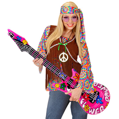 "AUFBLASBARE HIPPIE GITARRE" 105 cm – Ansicht 3